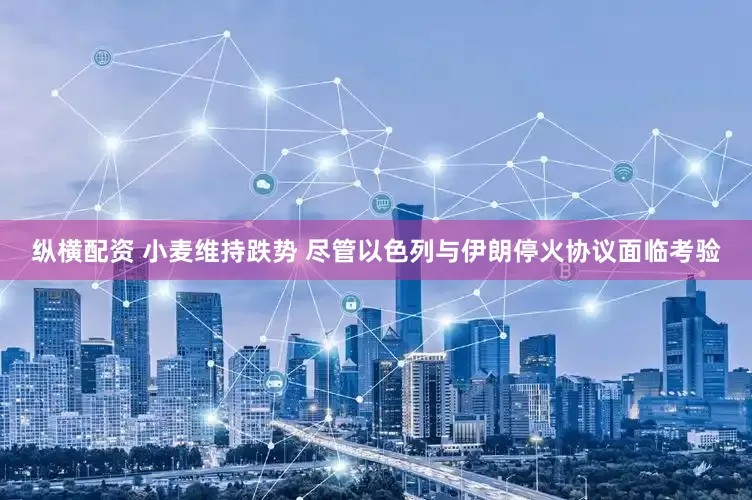 纵横配资 小麦维持跌势 尽管以色列与伊朗停火协议面临考验